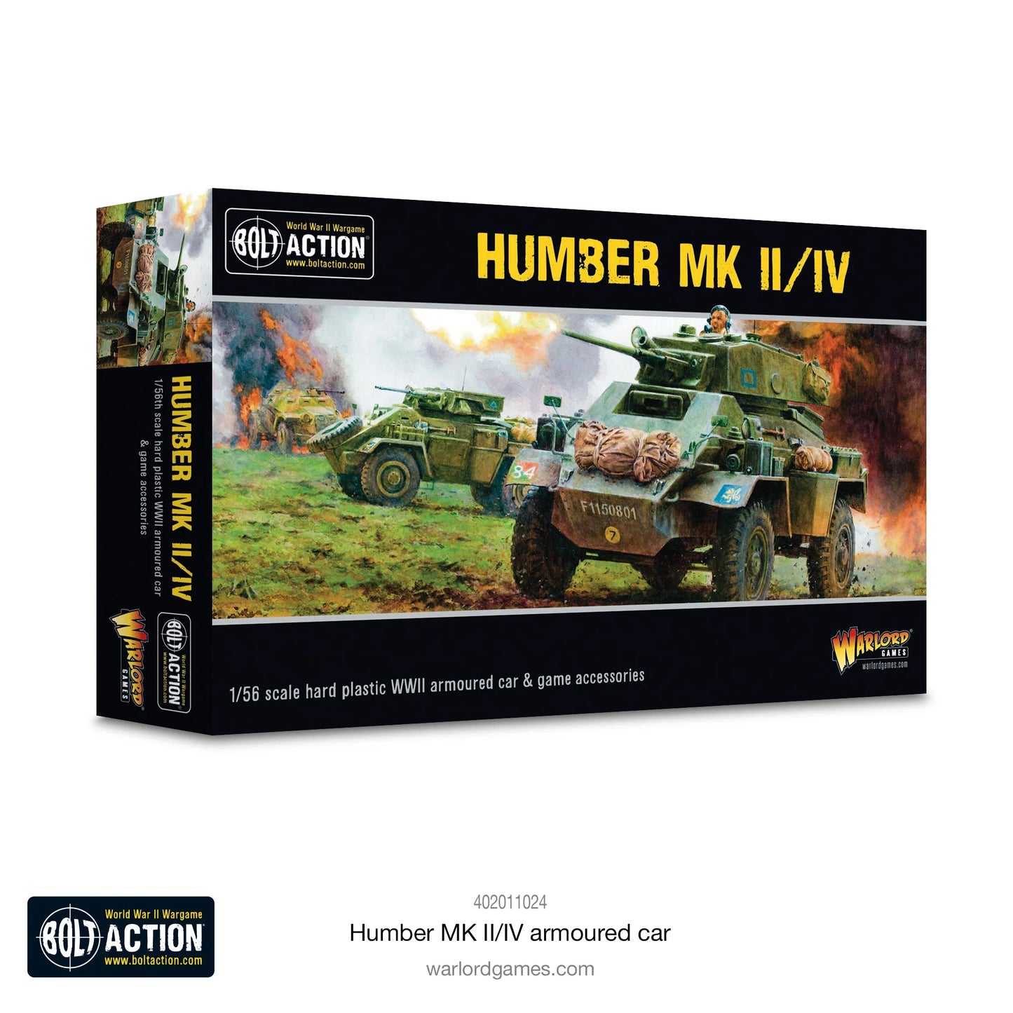 Humber MK II/IV Armoured Car - Bolt Action 28mm - pudełko plastikowy model British armoured car reconnaissance vehicle - Warlord Games