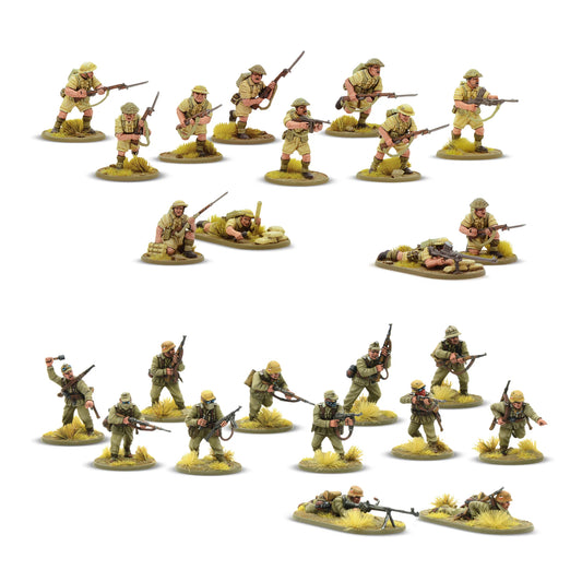 Figurki obu armii - British 8th Army i Afrika Korps