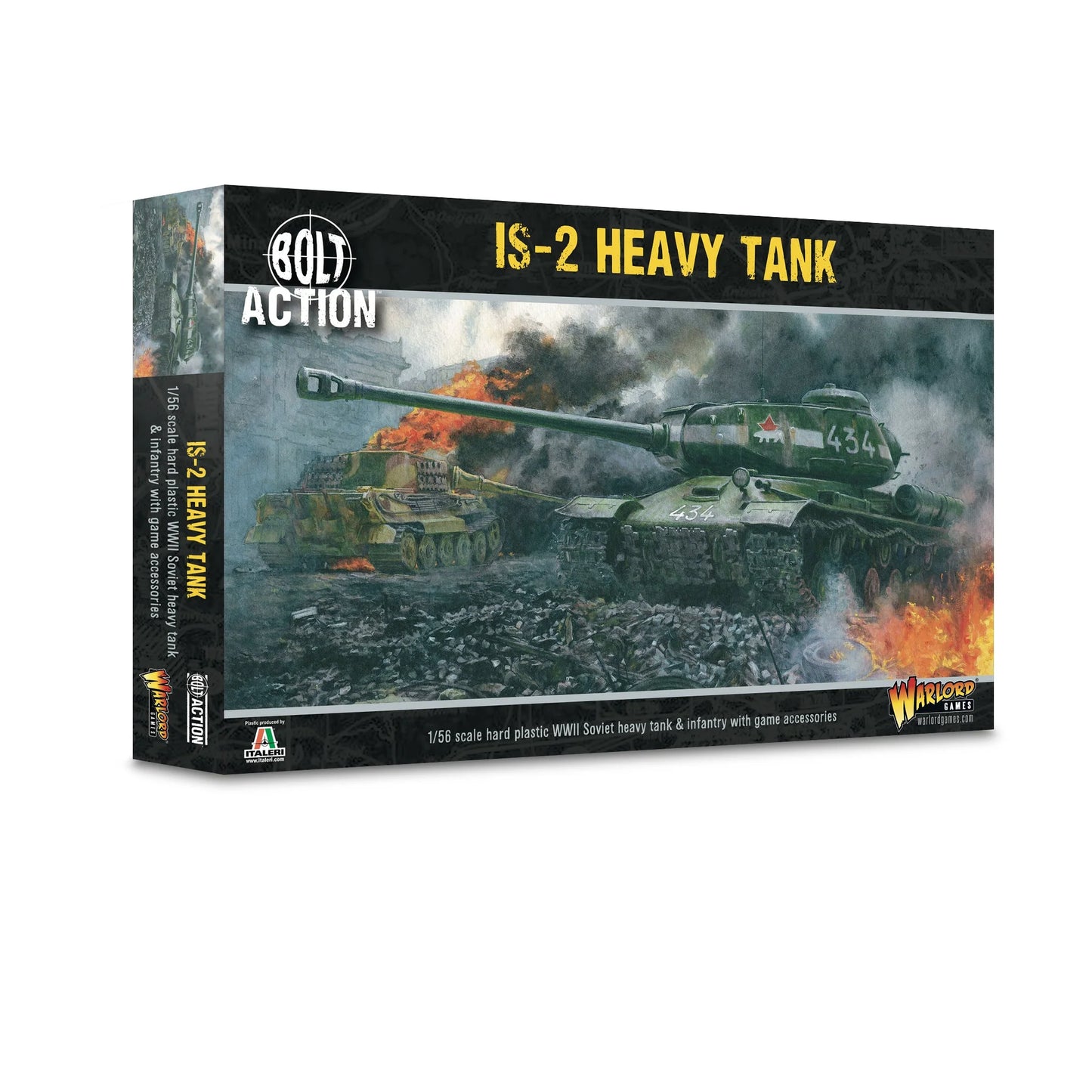 IS-2 Heavy Tank - Bolt Action 28mm - pudełko IS-2 vs Tiger scena bitewna 434 infantry Tank Riders 1/56 scale Italeri - Warlord Games