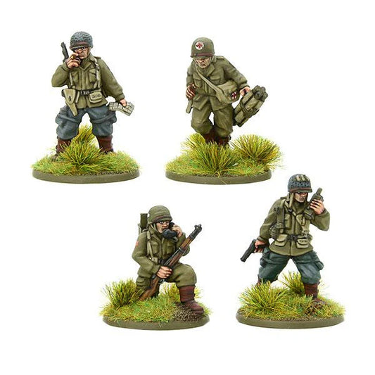 4 figurki dowództwa HQ - oficer, medyk, radio