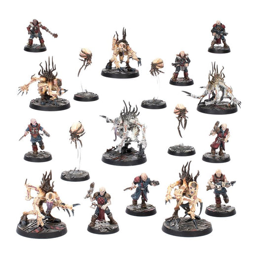 Hive Secundus - 20 pomalowanych figurek Van Saar Tek-hunterzy Orrus Spyre Hunter Malstrain Genestealers Brood Scum i Tyramites Necromunda Games Workshop