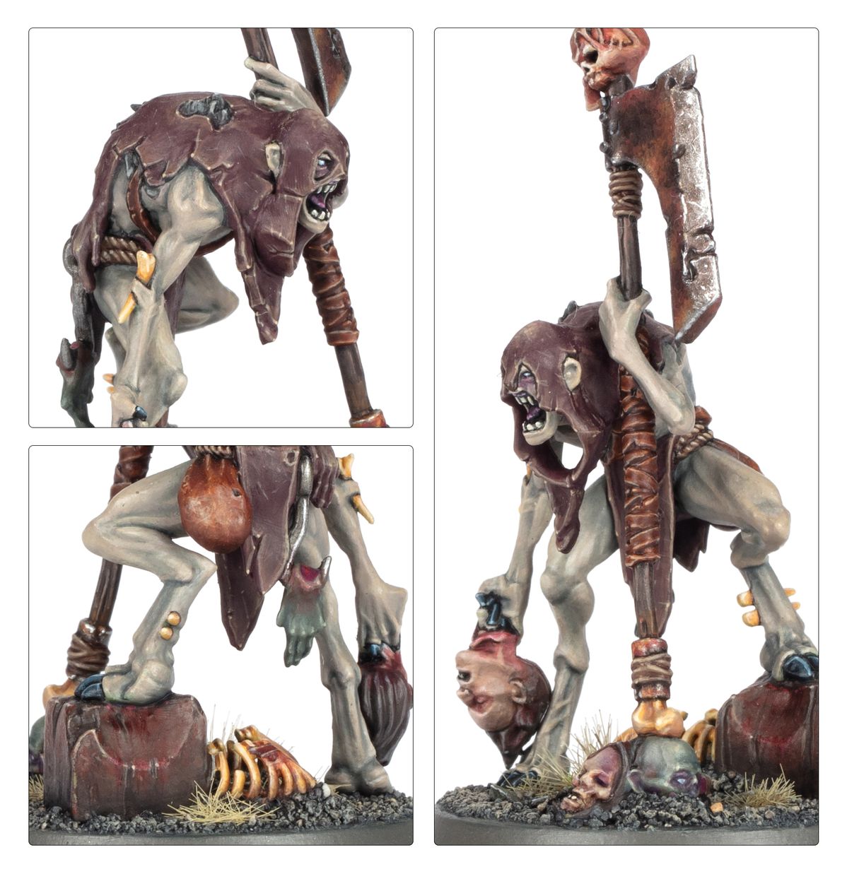 Royal Decapitator Flesh-eater Courts Warhammer AoS – detale twarzy i topora, 91-69