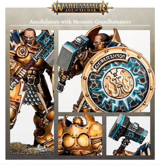 Annihilators with Meteoric Grandhammers - detale pancerza, tarczy i młota - Warhammer Age of Sigmar