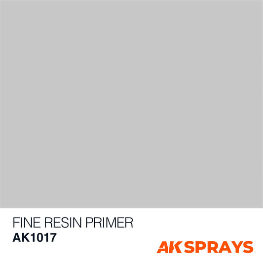 Fine Resin Primer AK1017 kolor szary - próbka koloru podkładu do żywicy - AK Interactive