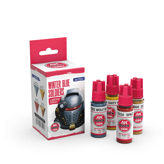 Winter Blue Soldiers AK17524 - butelki farb akrylowych Quick Gen Limited Edition AK Interactive - AK Interactive