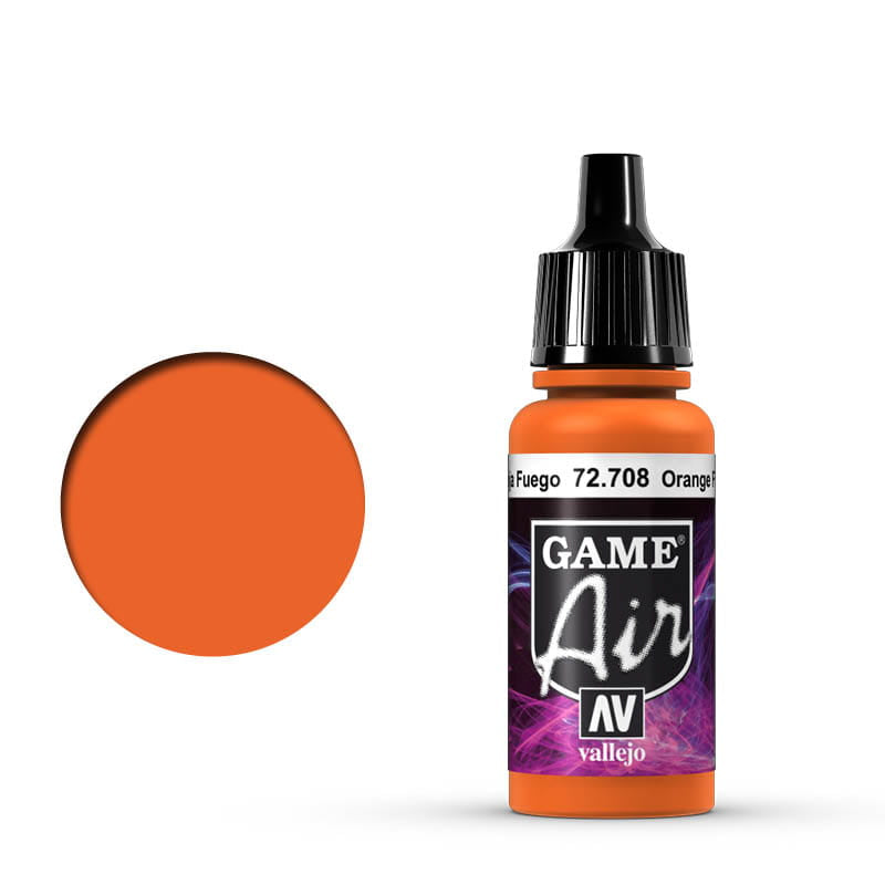 Vallejo Game Air Orange Fire 72.708 - intensywna pomarańczowa farba akrylowa 17ml do aerografu do malowania ognia i figurek fantasy - Vallejo