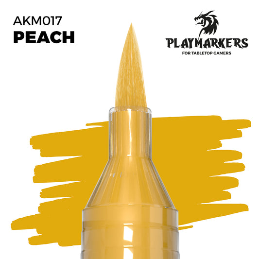 Peach AKM017 AK Interactive Playmarker końcówka pędzelkowa z próbką koloru - ciepły brzoskwiniowy marker akrylowy do malowania karnacji figurek tabletop - AK Interactive