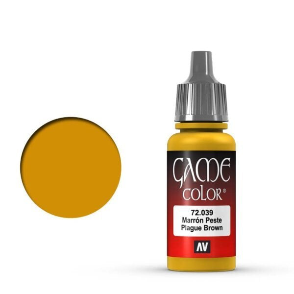 Vallejo Game Color Plague Brown 72.039 - ciemnozłotobrązowa farba akrylowa 17ml do malowania figurek fantasy - Vallejo