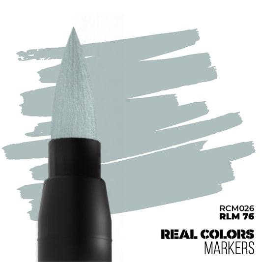 RLM 76 RCM026 AK Interactive Real Colors Marker końcówka i próbka koloru - jasny niebieskawoszary Luftwaffe marker akrylowy - AK Interactive