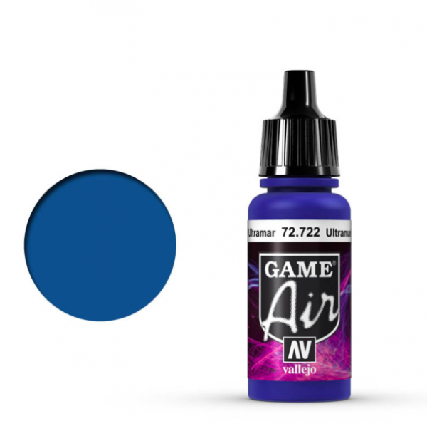 Vallejo Game Air Ultramarine Blue 72.722 - głęboka niebiesko-fioletowa farba akrylowa 17ml do aerografu do malowania figurek i miniatur fantasy - Vallejo