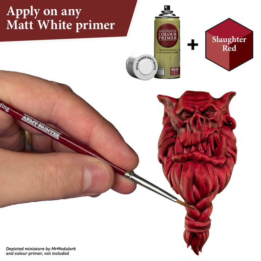 Speedpaint 2.0 - efekt one-coat z automatycznym cieniowaniem i podświetleniem - Slaughter Red na figurce sowy