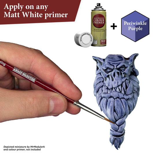 Speedpaint 2.0 - efekt one-coat z automatycznym cieniowaniem i podświetleniem - Periwinkle Purple na figurce sowy