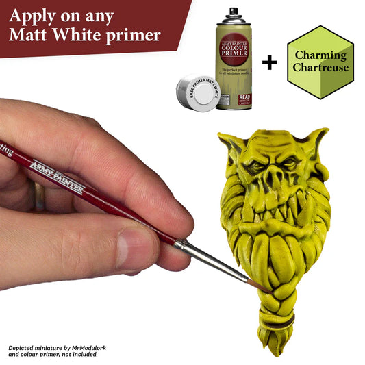 Speedpaint 2.0 - efekt one-coat z automatycznym cieniowaniem i podświetleniem - Charming Chartreuse na figurce sowy