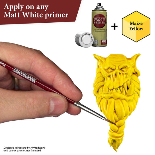 Speedpaint 2.0 - efekt one-coat z automatycznym cieniowaniem i podświetleniem - Maize Yellow na figurce sowy
