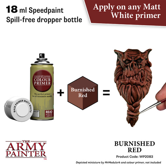Speedpaint 2.0 - efekt one-coat z automatycznym cieniowaniem i podświetleniem - Burnished Red na figurce sowy