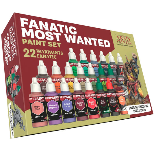 Warpaints Fanatic Most Wanted Set WP8071P – The Army Painter – zestaw 22 farb akrylowych do figurek fantasy i tabletop