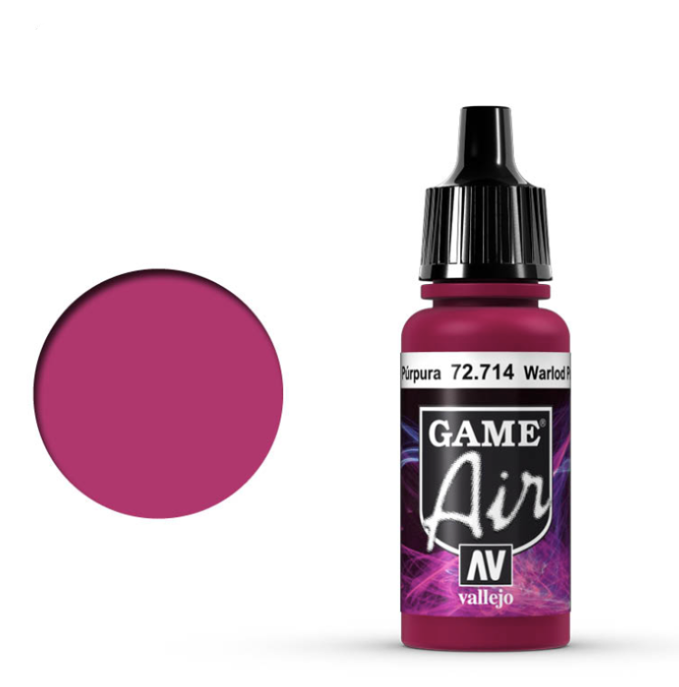 Vallejo Game Air Warlord Purple 72.714 - intensywna różowo-fioletowa farba akrylowa 17ml do aerografu do malowania figurek i miniatur fantasy - Vallejo