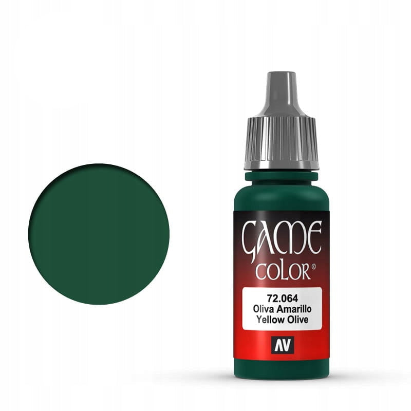 Vallejo Game Color Yellow Olive 72.064 - ciemnooliwkowa farba akrylowa 17ml do malowania mundurów i figurek fantasy - Vallejo