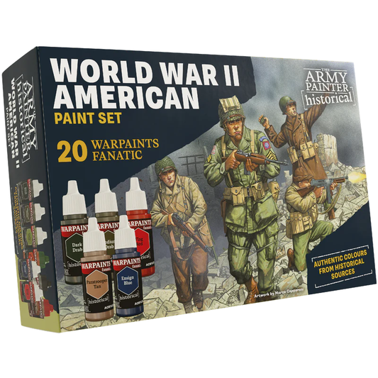 WWII American Paint Set WP8082P – zestaw 20 farb Warpaints Fanatic | The Army Painter