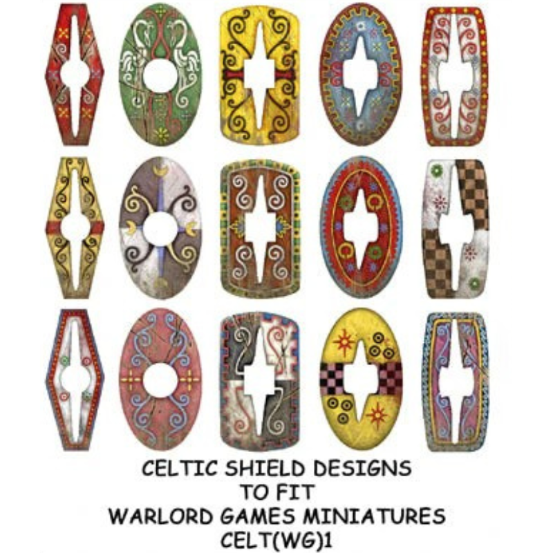 Celtic Warriors Shield Designs 1 – 15 wzorów naklejek na tarcze celtyckie 28mm Victrix
