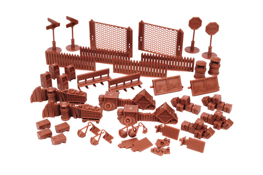 Terrain Crate City Accessories Mantic Games – wszystkie 48 elementów terenu miejskiego, plastik 28mm