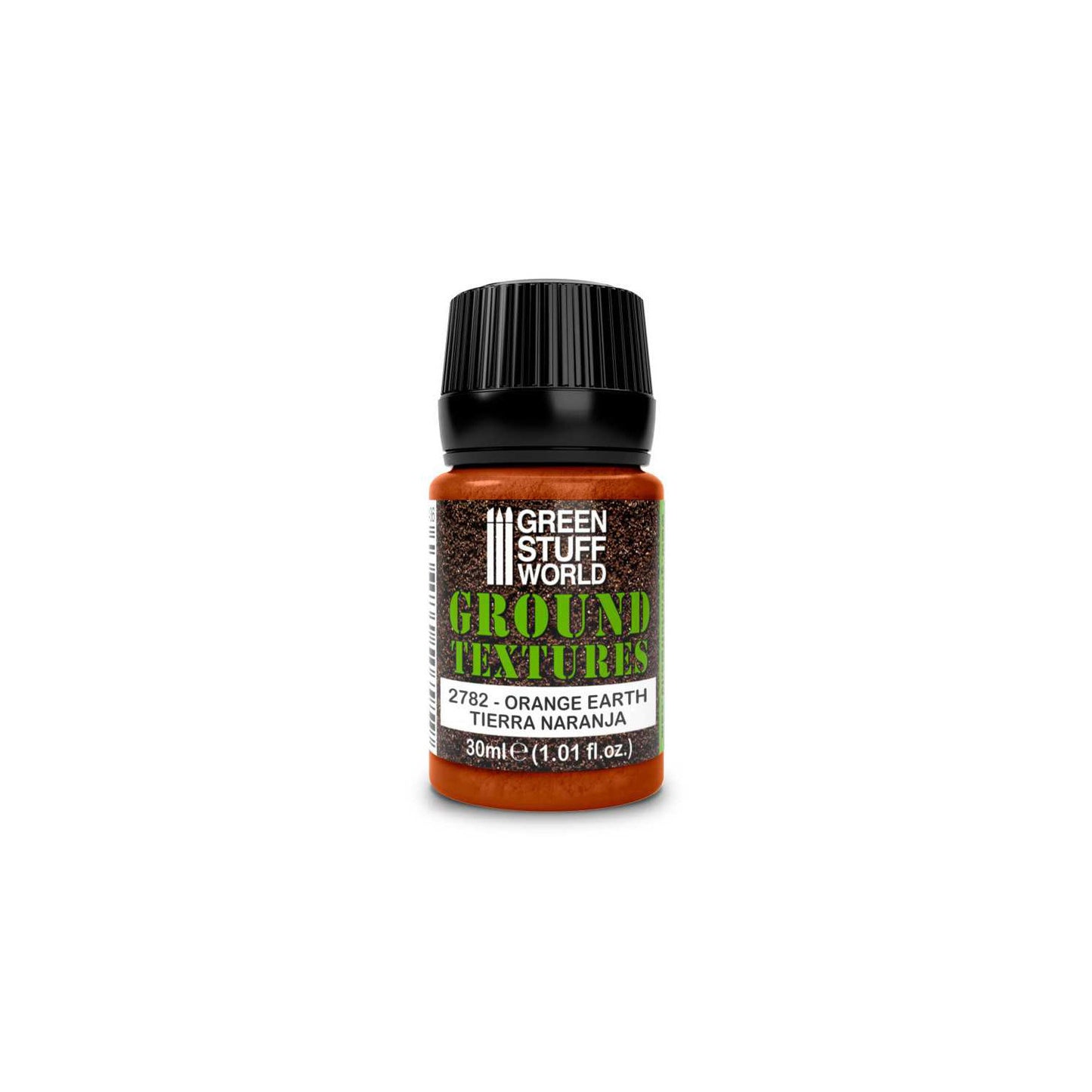 Green Stuff World Ground Textures 2782 Orange Earth – słoiczek 30ml z etykietą Orange Earth / Tierra Naranja 2782, seria Ground Textures, Green Stuff World