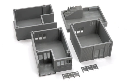 Middle East Urban Building MET_03 – 4 sekcje rozłożone z balkonami i tarasem, widok z góry, teren 28mm Patrick Miniatures