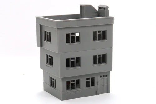 Middle East Urban Building MET_04 – widok frontu z garażem i kominkiem, teren 28mm Patrick Miniatures