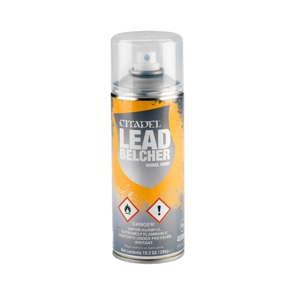 Leadbelcher 400ml Citadel Spray - metaliczny srebrny spray do gruntowania figurek Warhammer - Games Workshop