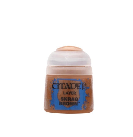 Skrag Brown 12ml Citadel Layer - najciemniejszy głęboki brązowy farba akrylowa do figurek Warhammer - Games Workshop