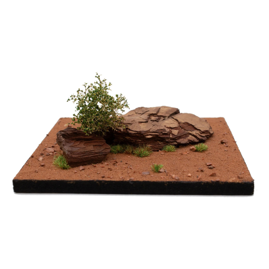 Base Ready Mars Sand Geek Gaming Scenics – gotowa mieszanka modelarska na podstawkę z kamieniami i roślinnością w klimacie pustynnym