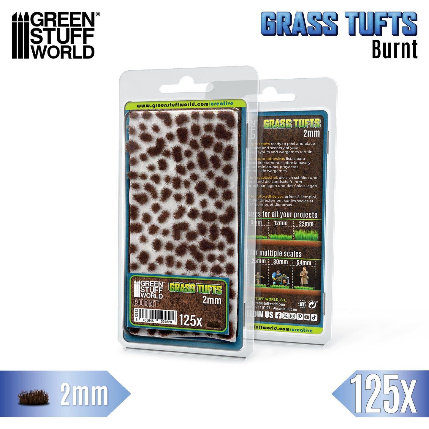 Burnt Grass Tufts GSW - tufty 2mm Spalona Trawa opakowanie blister - Greenstuff World