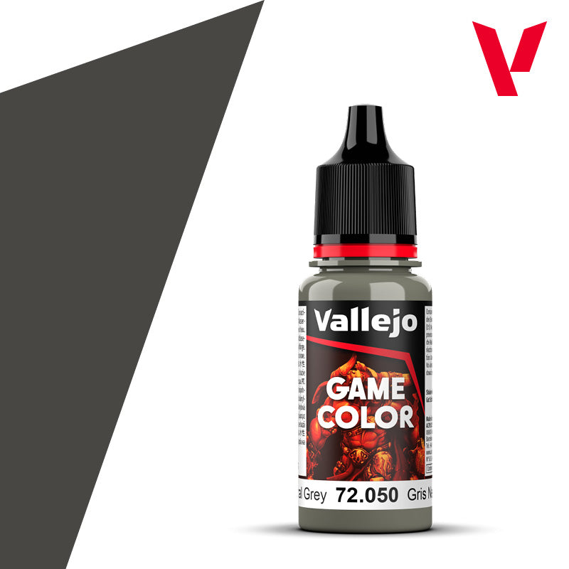 Vallejo Game Color Neutral Grey 72.050 - neutralna szara farba akrylowa 18ml do malowania figurek i miniatur - Vallejo