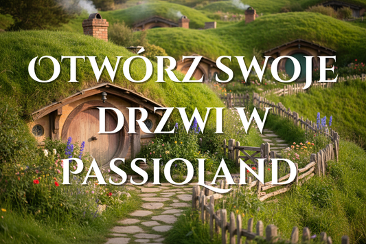 Otwórz swoje drzwi w PassioLand - okrągłe drzwi i zielone wzgórza, rodzinny sklep z hobby: grami figurkowymi, planszówkami, modelarstwem i rękodziełem