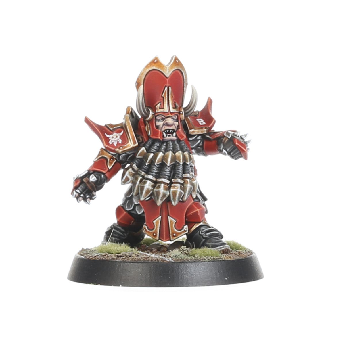 Hobgoblin Sneaky Stabba Blood Bowl - model z nożem w czarno-czerwonym stroju - Chaos Dwarf Team