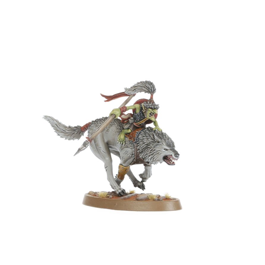 Snarlboss and Wolfgit Retinue - Wolfgit z włócznią na Snarlfangu