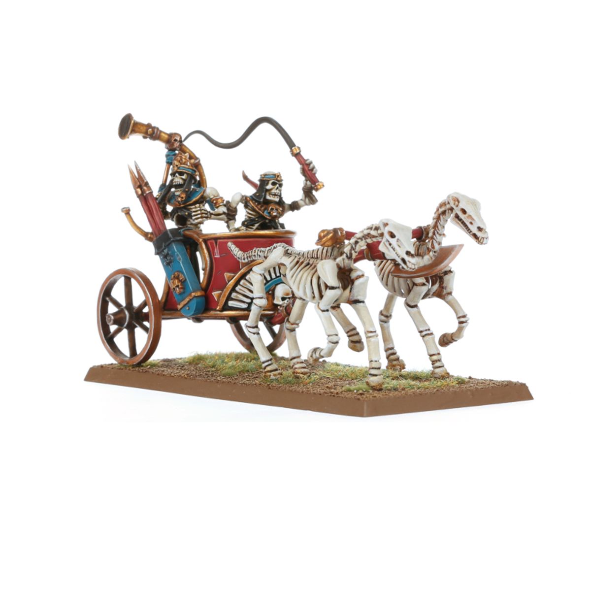 Games Workshop Skeleton Chariots Tomb Kings of Khemri – drugi widok spruesa z elementami rydwanów szkieletów, detale figurek do złożenia
