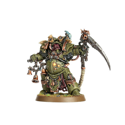 Deathshroud Terminator Death Guard - model z manreaperem w pozycji ataku - Warhammer 40,000