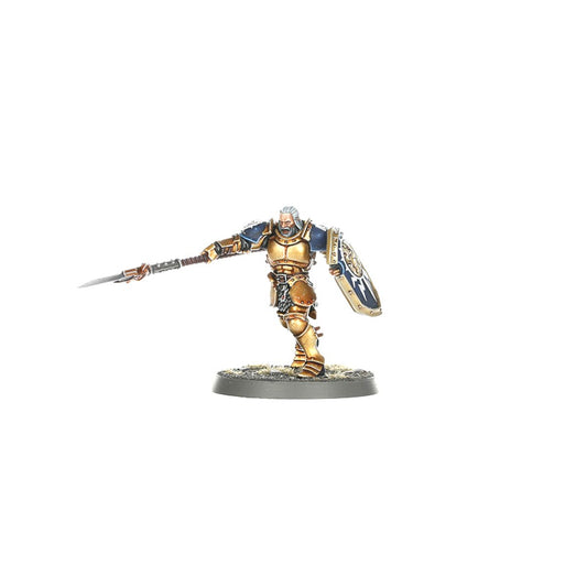Vindictor Stormcast Eternals - model bez hełmu ze stormspear i niebieską tarczą - Warhammer Age of Sigmar