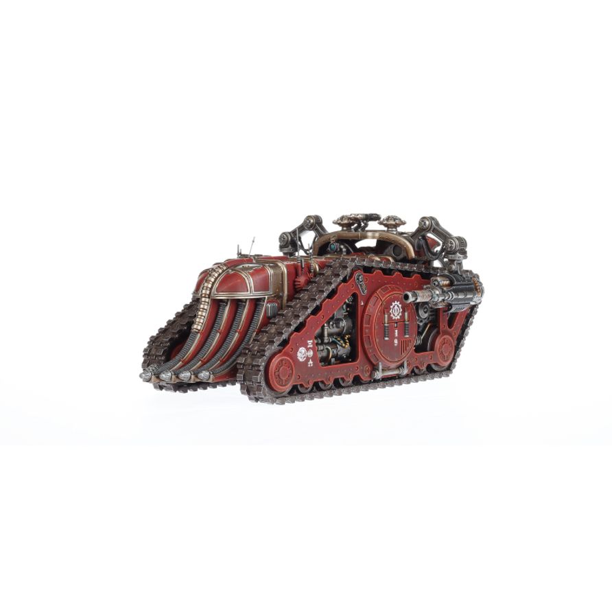 Karacnos Assault Tank - widok z boku zamknięta bateria moździerzy