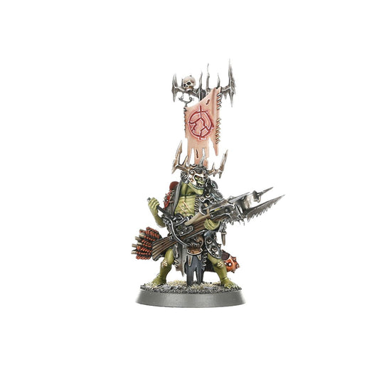 Man-Skewer Boltboy Boss - model grota Kruleboyz z wielką kuszą z piłą i chorągwią z czaszką na szczycie - Warhammer Age of Sigmar