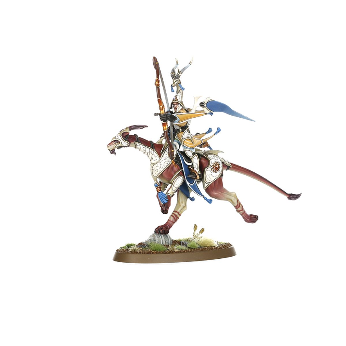 Hurakan Windcharger Seneschal - model łucznika na treerunnerze z niebieską chorągwią i łukiem - Warhammer Age of Sigmar
