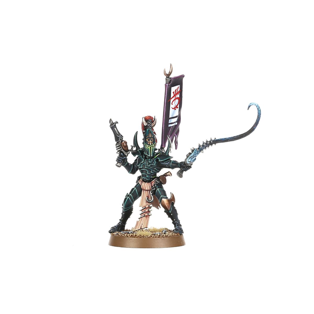 Kabalite Warriors Drukhari - Sybarite ze sztandarem i agoniserem - Warhammer 40,000