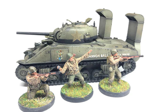 Rubicon Models 280060 – M4 Sherman z piechotą US Army, diorama, skala 1:56