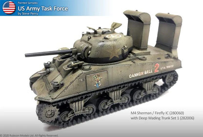 Rubicon Models 280060 – M4 Sherman „Cannon Ball 2" z zestawem do brodzenia, US Army, skala 1:56
