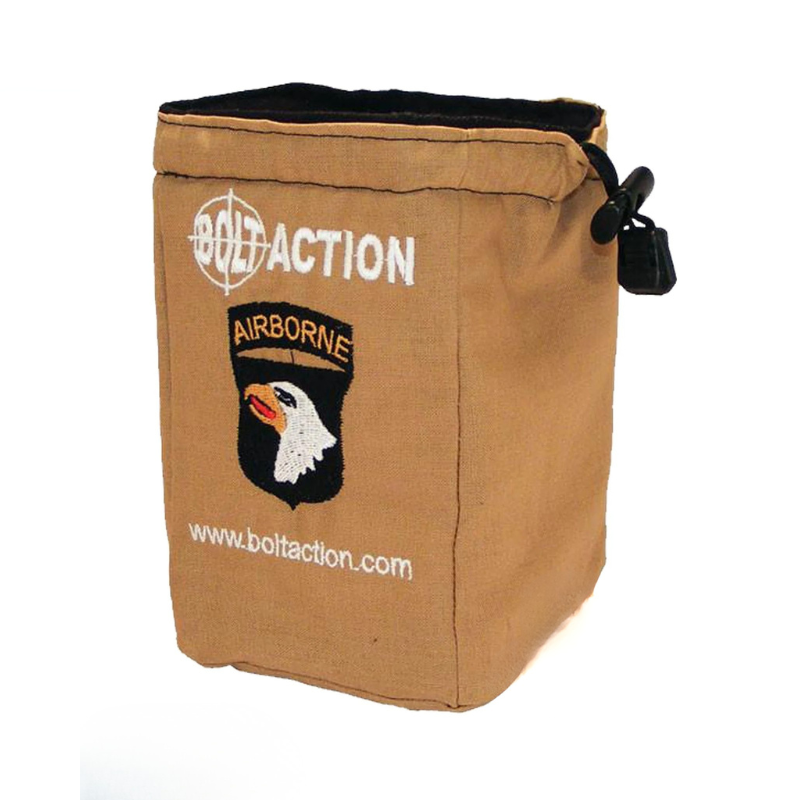 101st Airborne Dice Bag WGB-BAG-02 – piaskowy worek na kości Bolt Action z haftowanym emblematem 101st Airborne Screaming Eagles, oficjalny produkt Warlord Games
