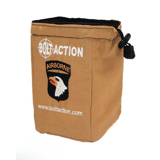 101st Airborne Dice Bag WGB-BAG-02 – piaskowy worek na kości Bolt Action z haftowanym emblematem 101st Airborne Screaming Eagles, oficjalny produkt Warlord Games
