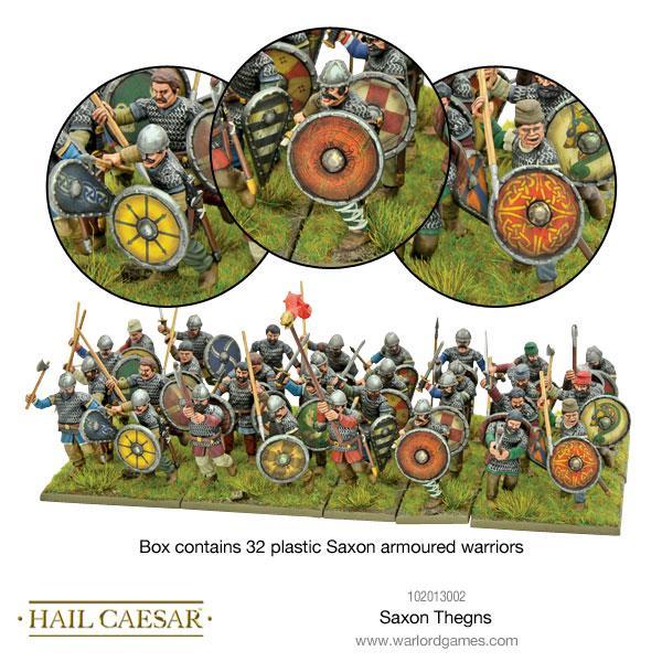 Saxon Thegns Hail Caesar Warlord Games 102013002 – 32 figurki oddział, plastik 28mm
