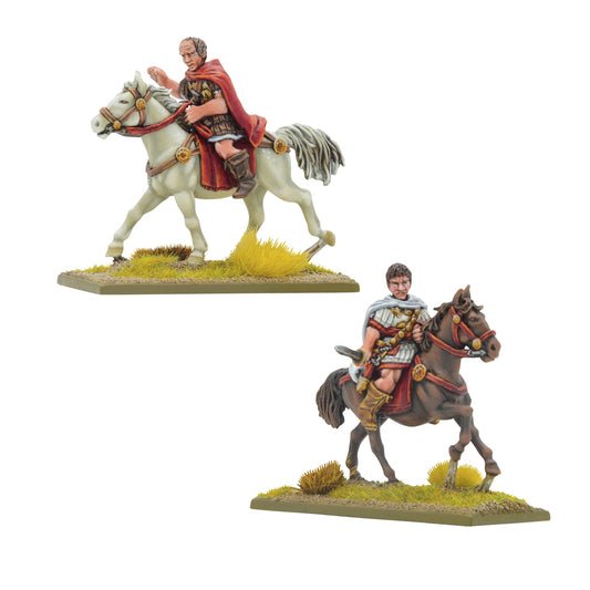 Roman Generals Sulla Gaius Marius Hail Caesar 28mm - 2 figurki konnych dowódców z przodu, 103011112