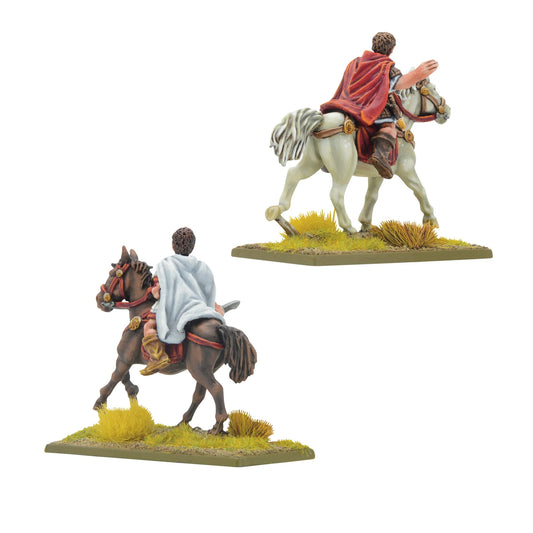 Roman Generals Sulla Gaius Marius Hail Caesar 28mm - 2 figurki konnych dowódców z tyłu, 103011112